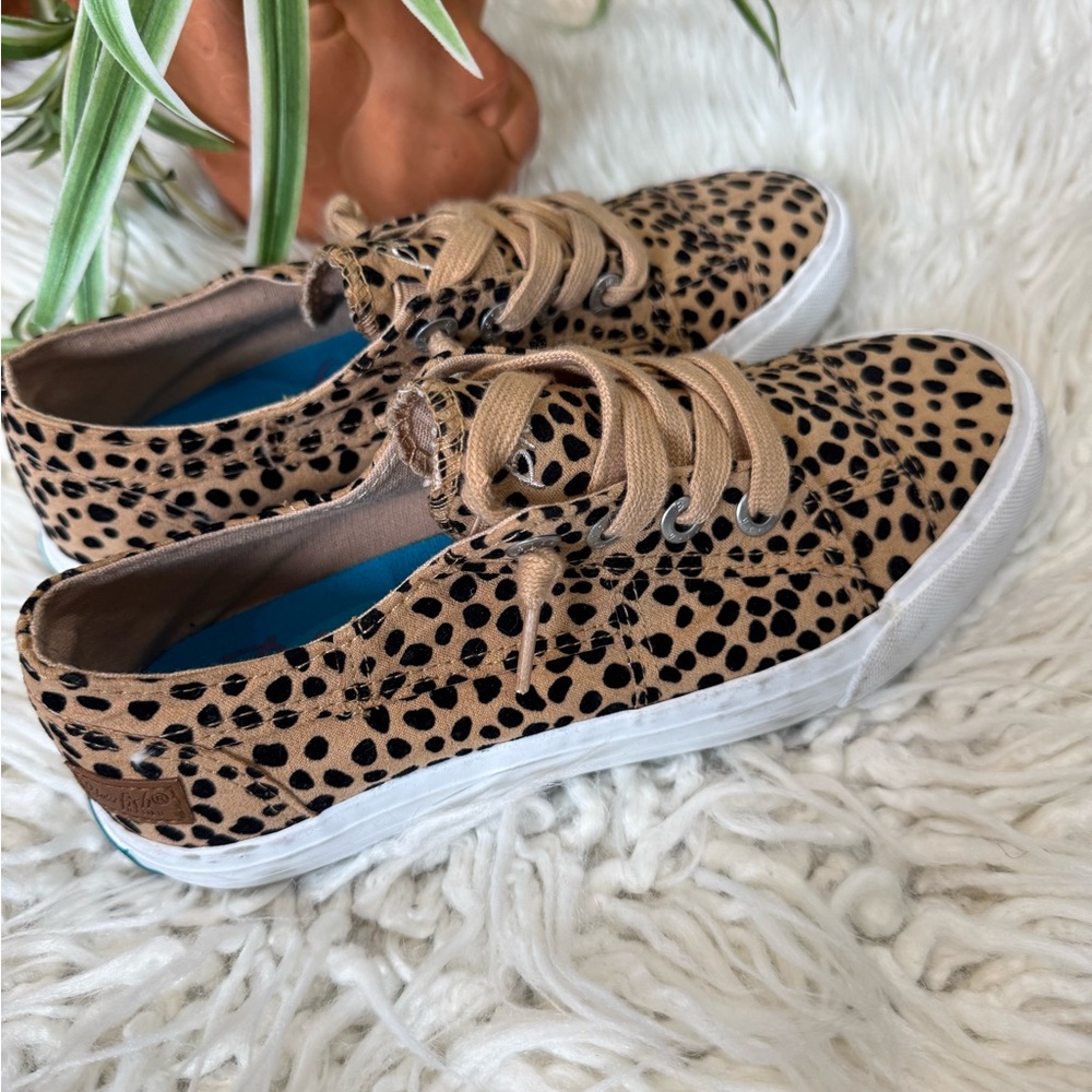 New🌿Blowfish Malibu Canvas Cheetah Animal Print Sneakers